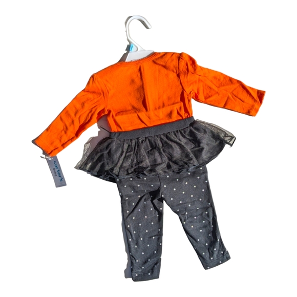 Carter's Girls 6M Fab-Boo-lous Graphic Halloween set onesie and tutu - Picture 3 of 6